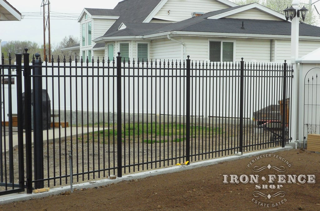 6 ft Tall Infinity Aluminum Metal Fence Panel in Classic Style and Traditional Grade