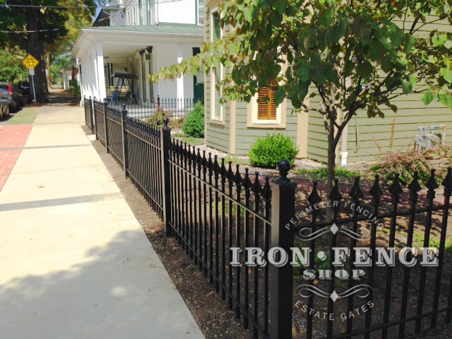 3ft Tall Wrought Iron Fence in Classic Style and Signature Grade used in a Historic District