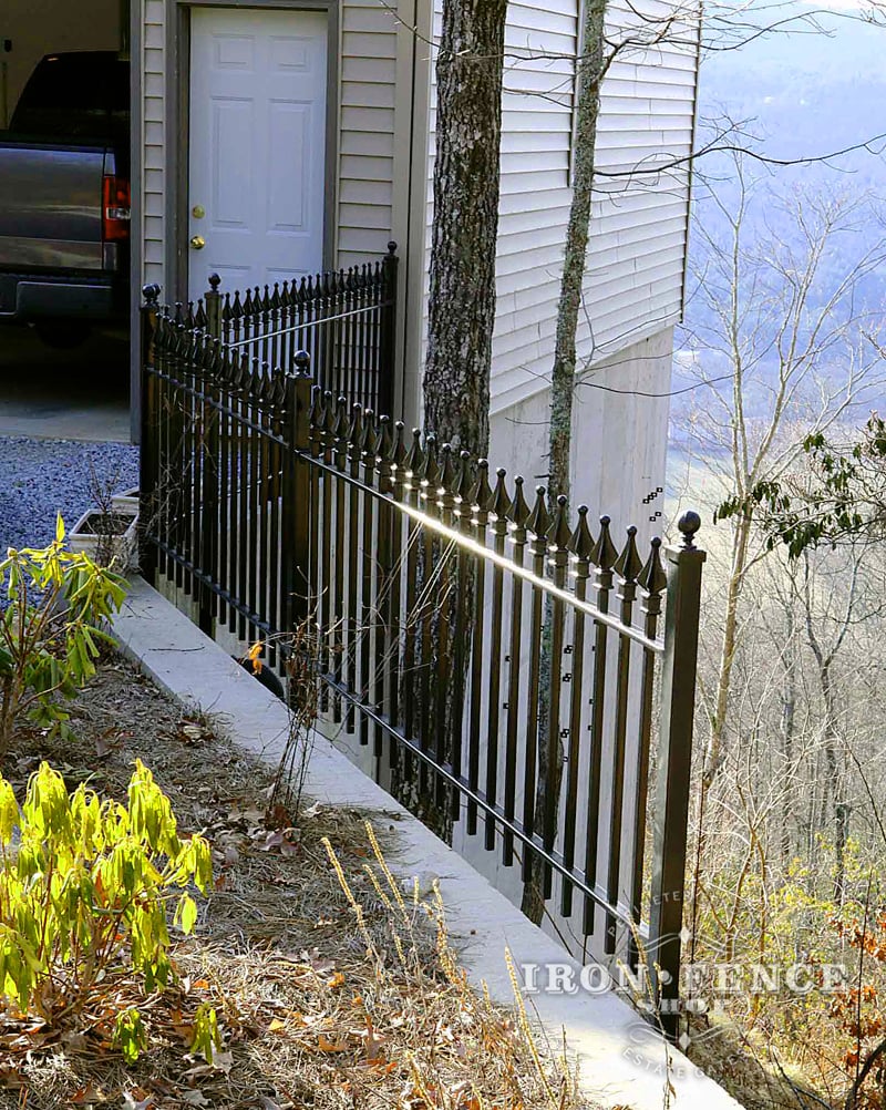 3ft Tall Signature Grade Iron Fence Used as a Drop-off Barricade (Style #1: Classic)