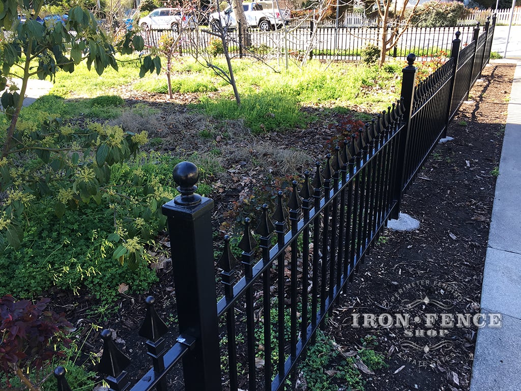 3ft Tall Classic Style Wrought Iron Fence in Signature Grade