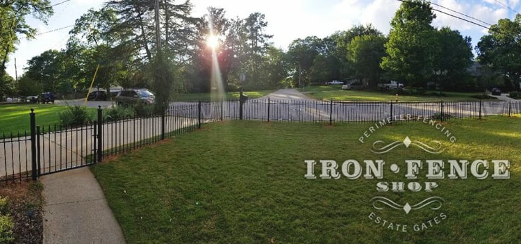 3ft Tall Stronghold Iron Fence in Traditional Grade and Classic Style