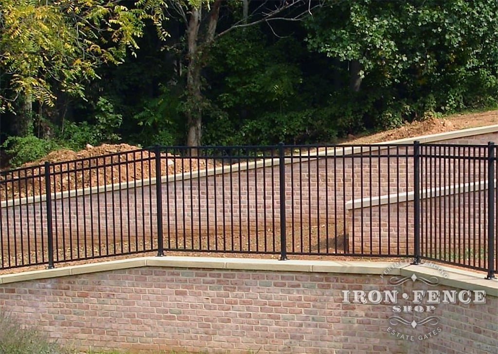 4.5ft (54in) Tall Infinity Aluminum Pool Style Fence in Traditional Grade