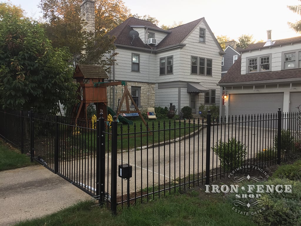 Our 4ft Tall Classic Iron Fence and 12ft Gate in Traditional Grade