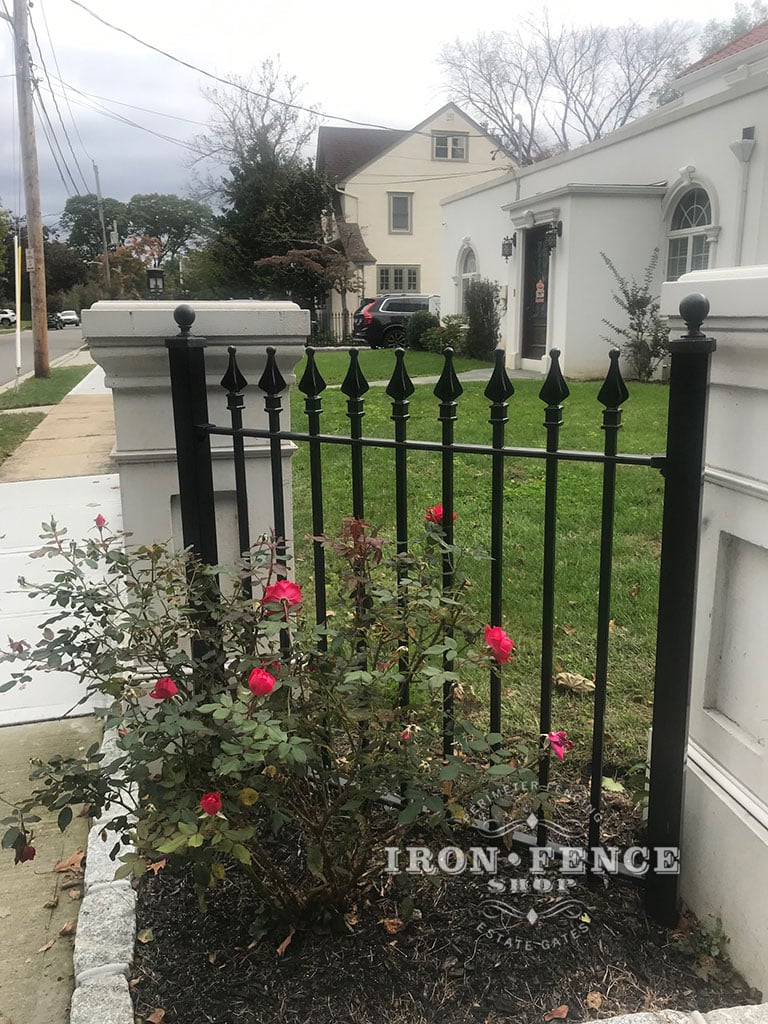 4ft Tall Signature Grade Iron Fence Panel Between Columns