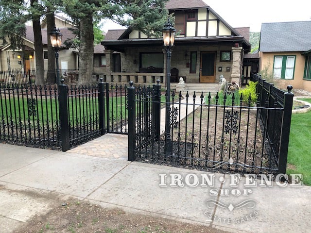 Our 4ft Classic Style Iron Fence with Add-on Decorations for a Custom Look