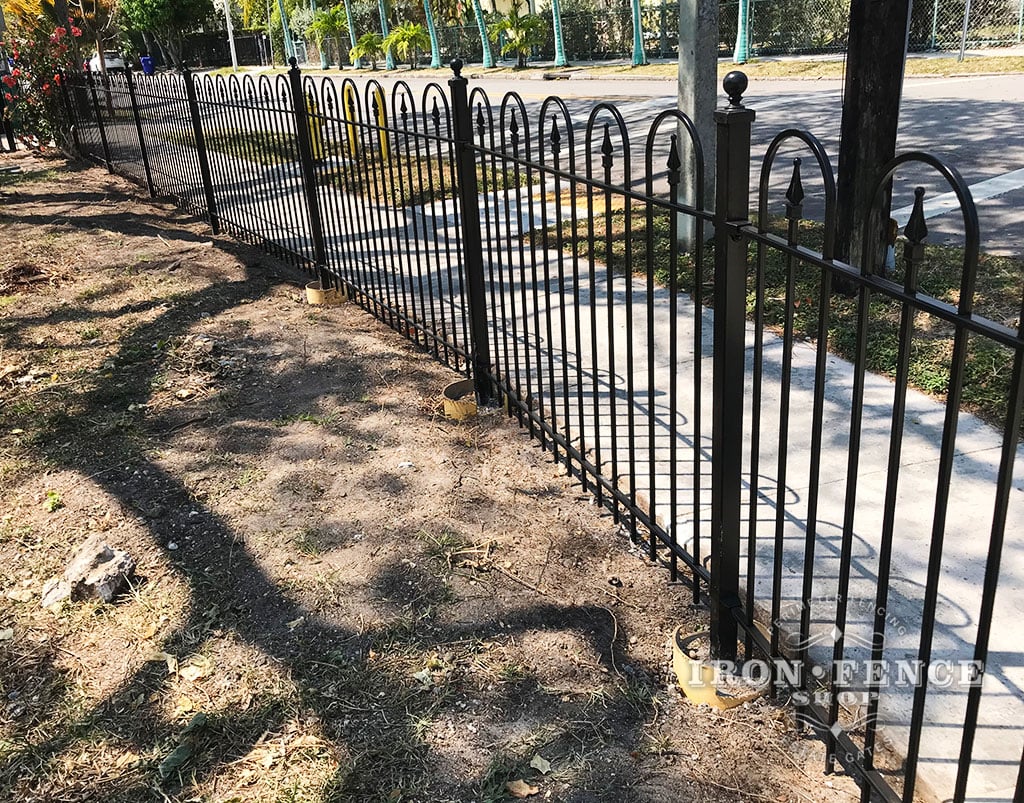 Hoop and Picket Iron Fence in a 4ft Height from Iron Fence Shop