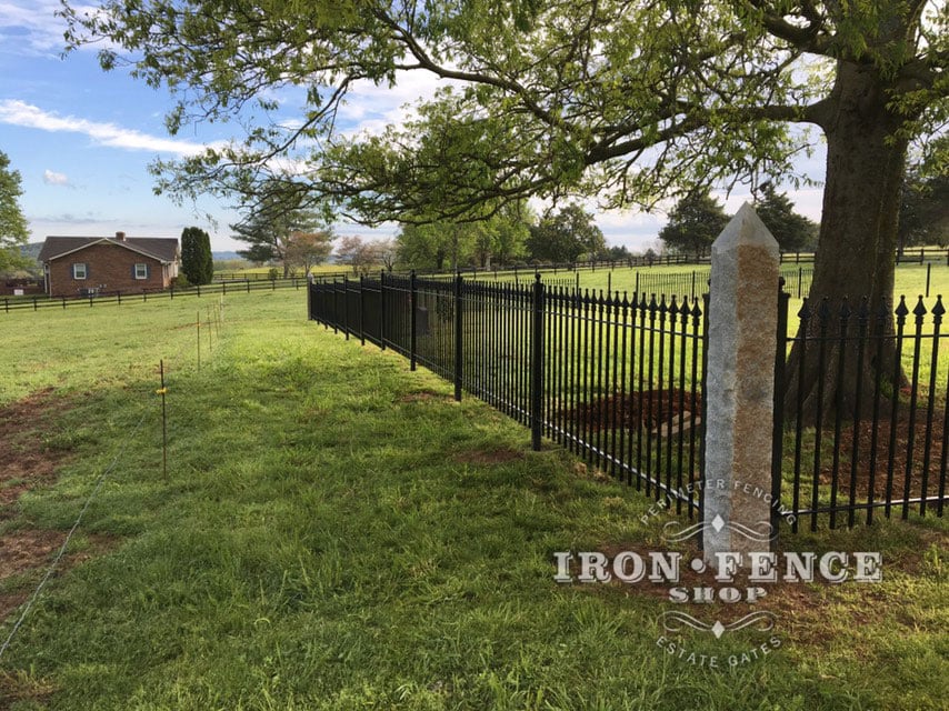 4ft Tall Stronghold Iron Fence Surrounding a Family Cemetery