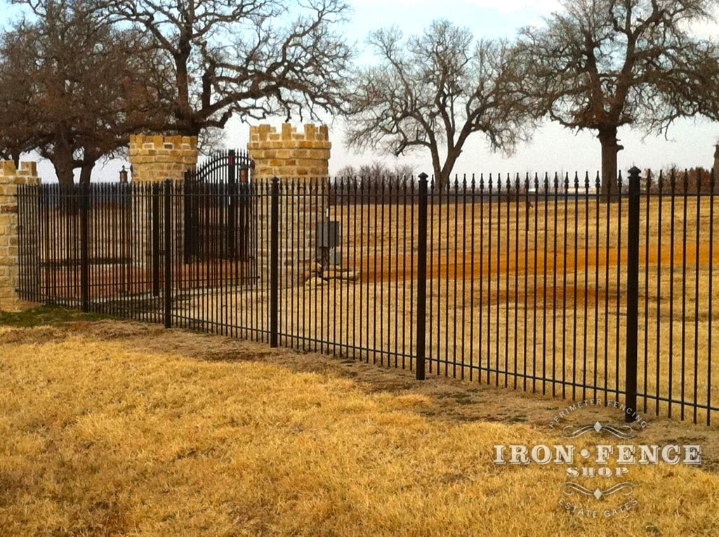 5ft Tall Traditional Iron Fence Installed Along Property Frontage (Style #1: Classic)