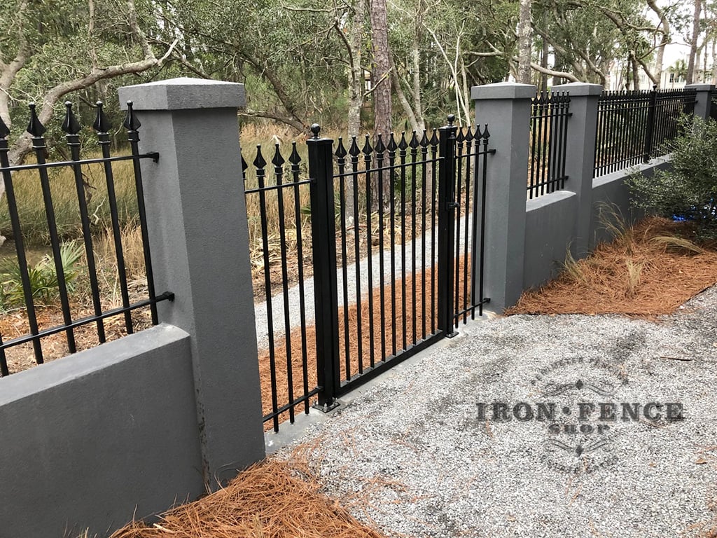 A 5x4 Classic Style Iron Gate Opening in a Knee Wall
