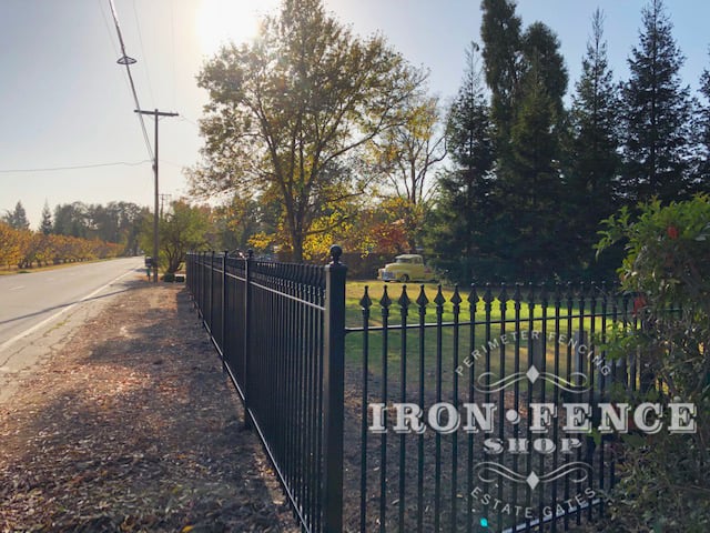 5ft Tall Classic Style Wrought Iron Fence in Signature Grade