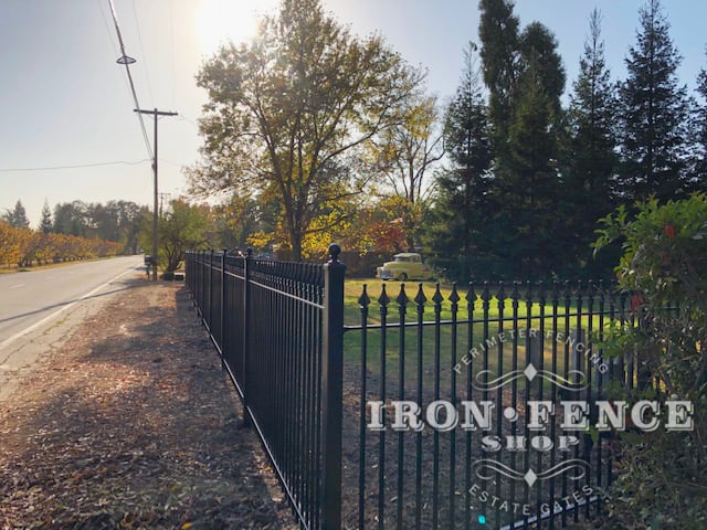 5ft Tall Stronghold Iron Fence in Classic Style and Signature Grade