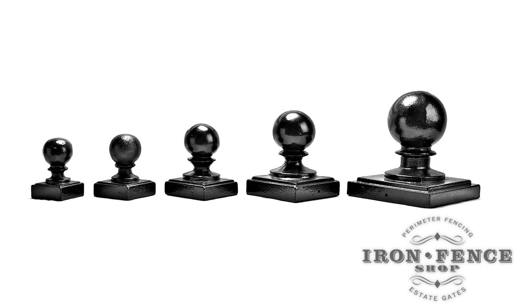 Ball Style Post Caps Available for Both Iron and Aluminum Posts