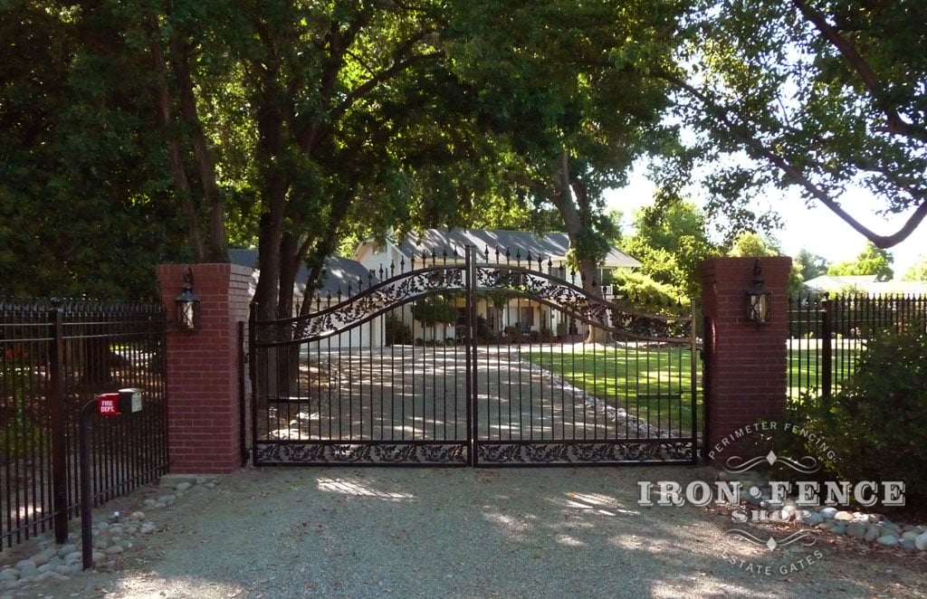 Oak Castings Style on Bixler Style Arched Driveway Gate