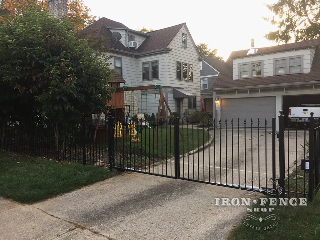 Our 4ft Tall Classic Iron Fence and 12ft Gate in Traditional Grade