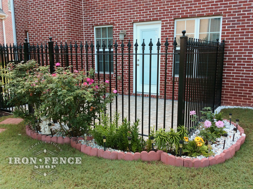 Iron Fence used to Enclose a Back Patio Deck (5ft Tall Signature Grade)