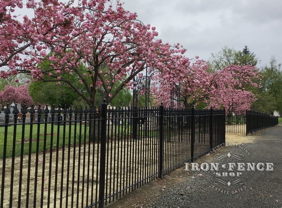 5ft Tall Stronghold Iron Fence in Classic Style and Signature Grade