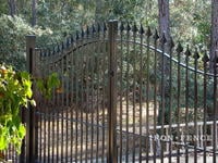 12ft Wide Iron Driveway Gate - Side Profile of 5ft to 6ft Arch (Style #1: Classic)