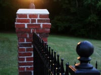 4ft Tall Traditional Grade Iron Fence Installed Directly to a Brick Column (Style #1: Classic)