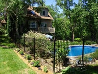 6ft Tall Traditional Grade Iron Fence Used as a Backyard Pool Enclosure (Style #1: Classic)