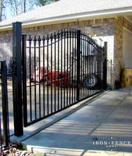 5ft Arching to 6ft Tall Wrought Iron Estate Gate in a 12ft Width