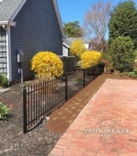 3ft Tall Wrought Iron Fence used as a Driveway Barrier (Classic style, Traditional Grade)