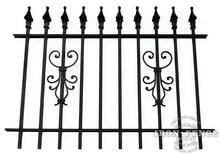 3 Foot Tall Classic Style Signature Grade Wrought Iron Fence with Cape Cod Add-on Decorations
