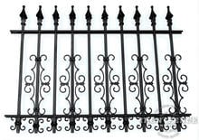 3 Foot Tall Wrought Iron Fence in Classic Style Signature Grade with Guardian and Butterfly Add-on Decorations Acting as a Puppy Picket Dog Barrier