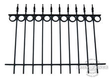 3ft Tall Traditional Grade Iron Fence with Add-On Rings Decoration