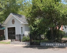 3ft Tall Classic Iron Fence Installed on a Wall Top to Enclose a Yard