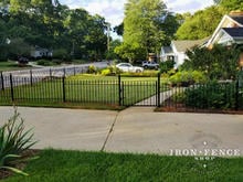 3ft Tall Iron Fence with 3x5 Gate in a Front Yard Setting - Classic Style Iron