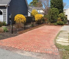 3ft Tall Stronghold Iron Fence Installed Along a Driveway (Traditional Grade, Classic Style)