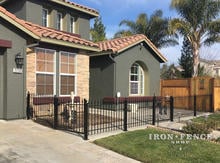 Our 3ft Signature Grade Iron Fence and Gates Used for a Front Patio Enclosure