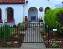 3ft tall x 5ft wide custom arch gate in Traditional grade Stronghold Iron (Style #1 - Classic) 