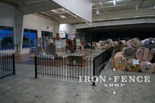 3ft Tall Wrought Iron Fence Installed in a Commercial Showroom with Flange Posts (Traditional Grade)