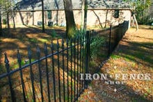 Wrought Iron Fence in 4ft Tall Traditional Grade with Welded Finials