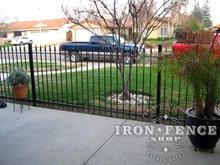 Wrought Iron Fence Used to Enclose a Patio (4ft Tall Classic Style in Traditional Grade)