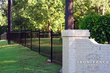 Wrought Iron Fence 'Stair Stepped' Down a Slope (4ft Tall Classic Style in Traditional Grade)