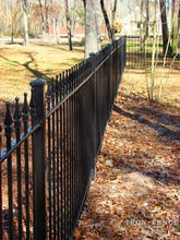 4ft Tall Wrought Iron Fence Panel with Welded Finials in Classic Style and Traditional Grade