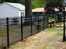 4ft Tall Traditional Grade Aluminum Fence Being Installed (Style #1: Classic)
