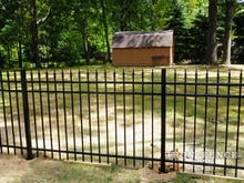 4ft Tall Traditional Grade Aluminum Fence Set in Post Holes (Style #1: Classic)