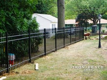 4ft Tall Traditional Grade Aluminum Fence Right After Setting the Posts (Style #1: Classic)