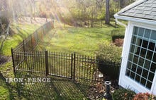 4ft Tall Infinity Aluminum Fence in Classic Style with 4ft Wide Walk Gate