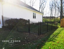 4ft Aluminum Walk Gate Between Racked Aluminum Fence Panels