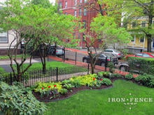 Wrought Iron Fence Used to Separate Two Garden Courtyards (3ft and 4ft Tall Traditional Grade - Classic Style)