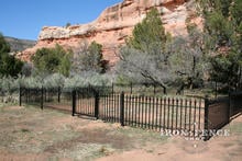 4ft Tall Classic Iron Fence Surrounding a Family Cemetery Space
