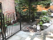 4ft Tall Stronghold Iron Fence and Gate in Hoop and Picket Style