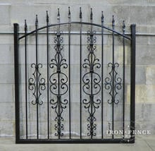 Our Classic Style 4ft Arched Gate in Stronghold Iron with a Mixture of Add-on Decorations