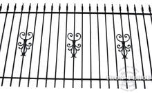 4ft Tall Wrought Iron Fence in Traditional Grade with Cape Cod Add-on Decorations