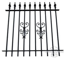 4 Foot Tall Classic Style Signature Grade Wrought Iron Fence with Cape Cod Add-on Decorations