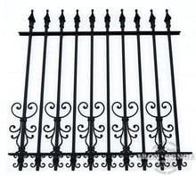 4 Foot Tall Classic Style Signature Grade Wrought Iron Fence with Cape Cod and Butterfly Add-on Decorations Acting as a Puppy Picket Dog Barrier